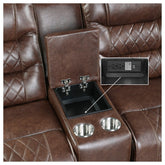 2pc Set: Sofa, Love 9405BR*2PW