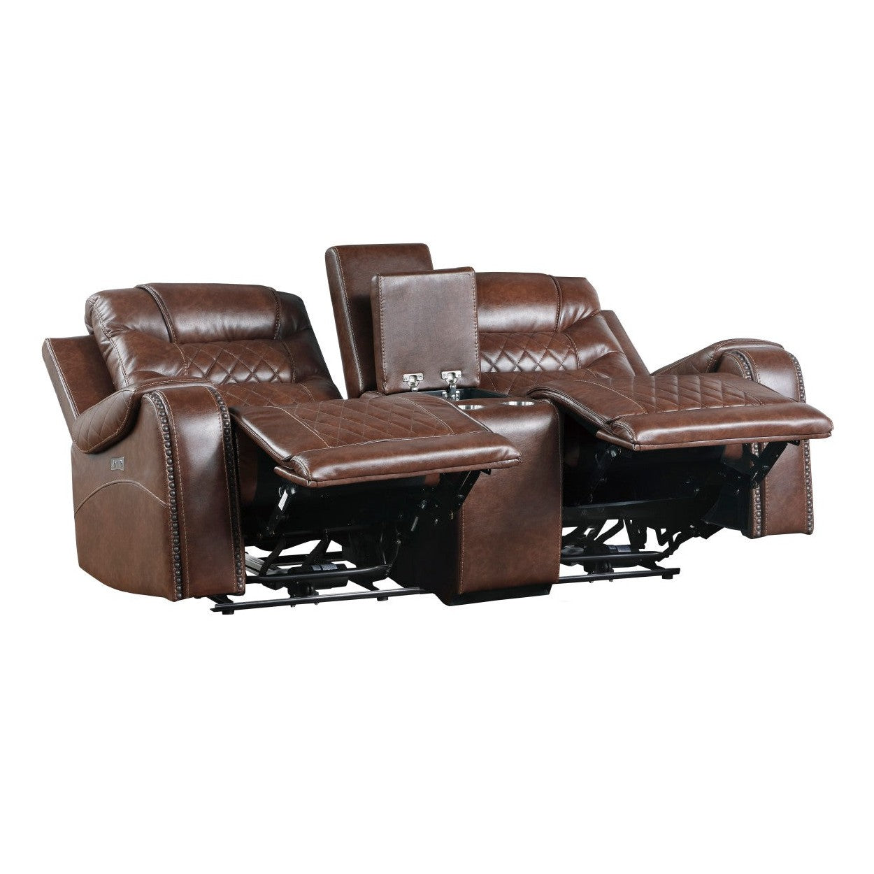 2pc Set: Sofa, Love 9405BR*2PW