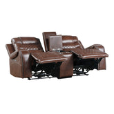 2pc Set: Sofa, Love 9405BR*2PW