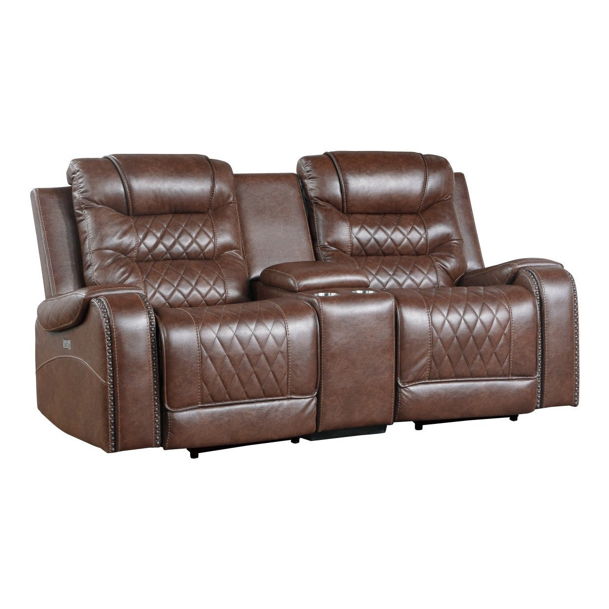 2pc Set: Sofa, Love 9405BR*2PW
