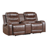 2pc Set: Sofa, Love 9405BR*2PW