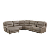 (6)6-Piece Modular Power Reclining Sectional with Power Headrest and Left Chaise 9429TP*6LCRRPWH