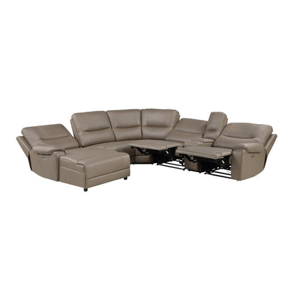(6)6-Piece Modular Power Reclining Sectional with Power Headrest and Left Chaise 9429TP*6LCRRPWH