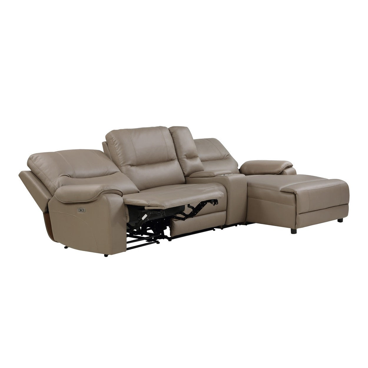 (4)4-Piece Modular Power Reclining Sectional with Power Headrest and Right Chaise 9429TP*4RCLRPWH