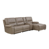 (4)4-Piece Modular Power Reclining Sectional with Power Headrest and Right Chaise 9429TP*4RCLRPWH