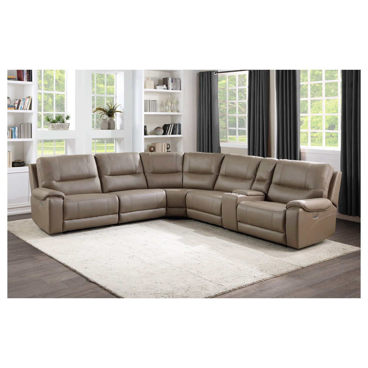 (6)6-Piece Modular Power Reclining Sectional with Power Headrest 9429TP*6LRRRPWH