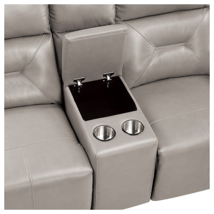 Power Double Reclining Love Seat with Center Console 9446CB-2PW