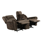 2pc Set: Sofa, Love 9467BR*2