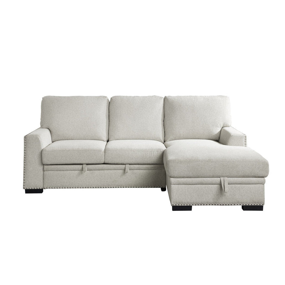 (2)2-Piece Sectional with Pull-out Bed and Right Chaise with Hidden Storage 9468BE*2RC2L