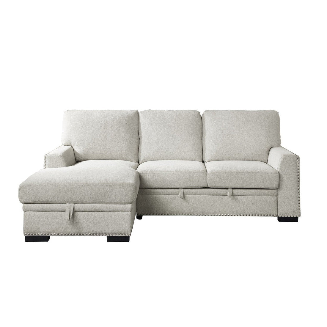 (2)2-Piece Sectional with Pull-out Bed and Left Chaise with Hidden Storage 9468BE*2LC2R