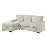 (2)2-Piece Sectional with Pull-out Bed and Left Chaise with Hidden Storage 9468BE*2LC2R