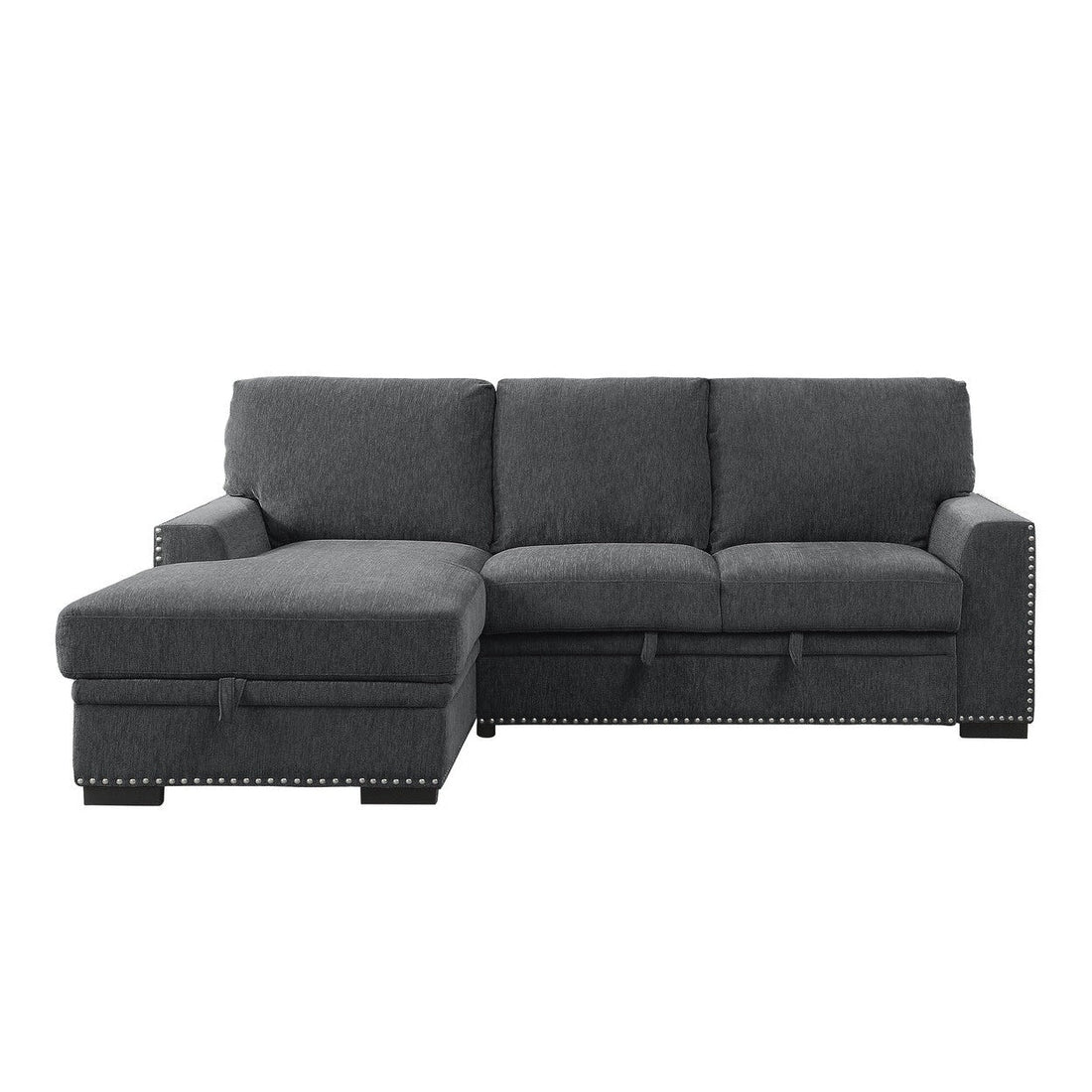 (2)2-Piece Sectional with Pull-out Bed and Left Chaise with Hidden Storage 9468CC*2LC2R