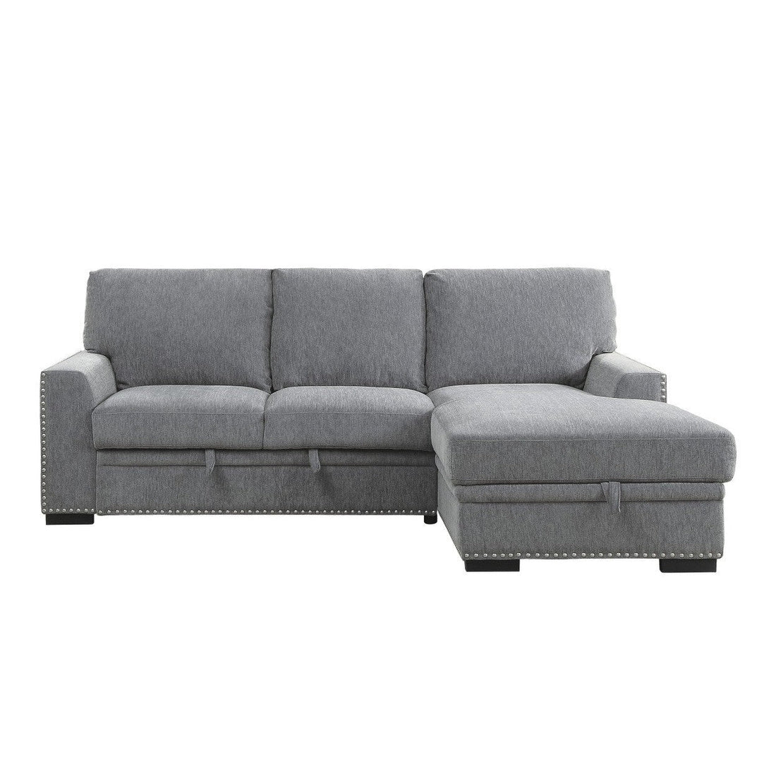 (2)2-Piece Sectional with Pull-out Bed and Hidden Storage 9468DG*2RC2L
