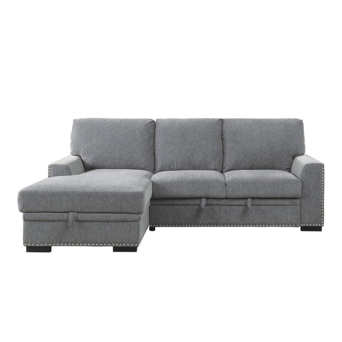 (2)2-Piece Sectional with Pull-out Bed and Hidden Storage 9468DG*2LC2R