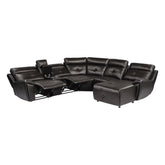 (6)6-Piece Modular Reclining Sectional with Right Chaise 9469DBR*6LRRC