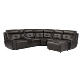 (6)6-Piece Modular Reclining Sectional with Right Chaise 9469DBR*6LRRC