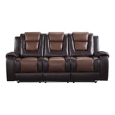 Double Reclining Sofa with Drop-Down Cup Holders 9470BR-3