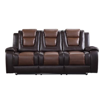Double Reclining Sofa with Drop-Down Cup Holders 9470BR-3