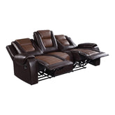 Double Reclining Sofa with Drop-Down Cup Holders 9470BR-3