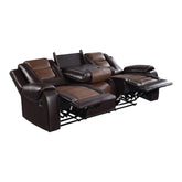Double Reclining Sofa with Drop-Down Cup Holders 9470BR-3