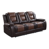 Double Reclining Sofa with Drop-Down Cup Holders 9470BR-3