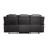 Double Reclining Sofa with Drop-Down Cup Holders 9470GY-3