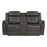 Double Reclining Love Seat with Center Console 9479BRG-2