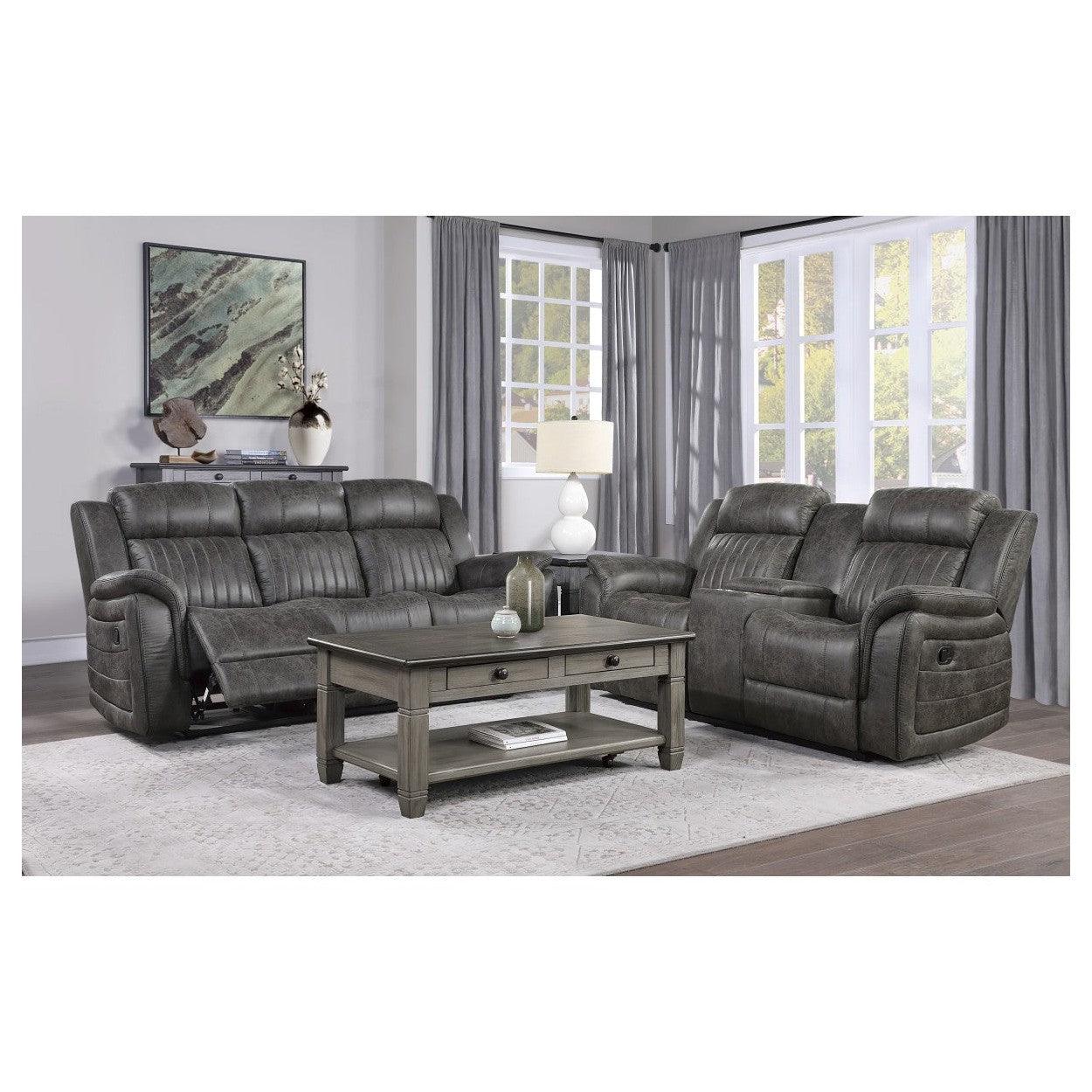 Double Reclining Love Seat with Center Console 9479BRG-2