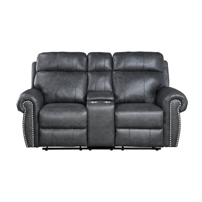 2pc Set: Sofa, Love 9488GY*2