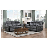 D. RECLN LOVE SEAT W/ CONSOLE 9488GY-2
