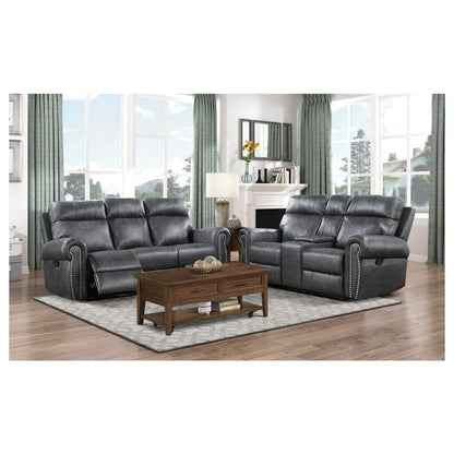 D. RECLN LOVE SEAT W/ CONSOLE 9488GY-2