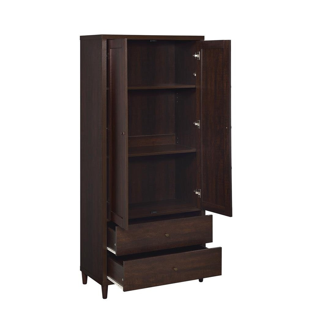 Wadeline 2-door Tall Accent Cabinet Rustic Tobacco 950724