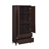 Wadeline 2-door Tall Accent Cabinet Rustic Tobacco 950724