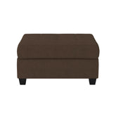 OTTOMAN W/ STORAGE, CHOCOLATE 100% POLYESTER 9507CHC-4