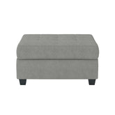 OTTOMAN W/ STORAGE, LIGHT GRAY 100% POLYESTER 9507GRY-4