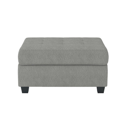 OTTOMAN W/ STORAGE, LIGHT GRAY 100% POLYESTER 9507GRY-4