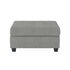 OTTOMAN W/ STORAGE, LIGHT GRAY 100% POLYESTER 9507GRY-4