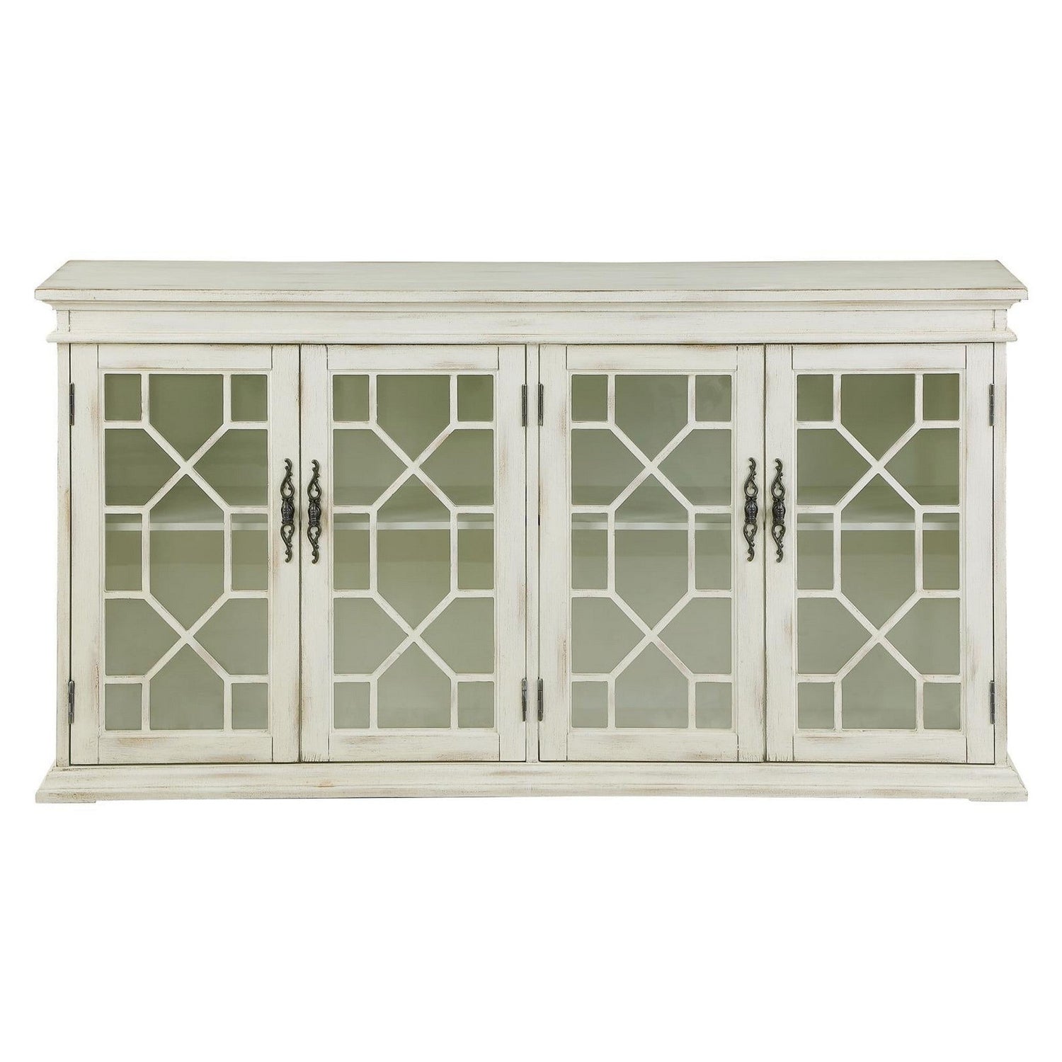 Kiara 4-door Accent Cabinet with Adjustable Shelves White 950859