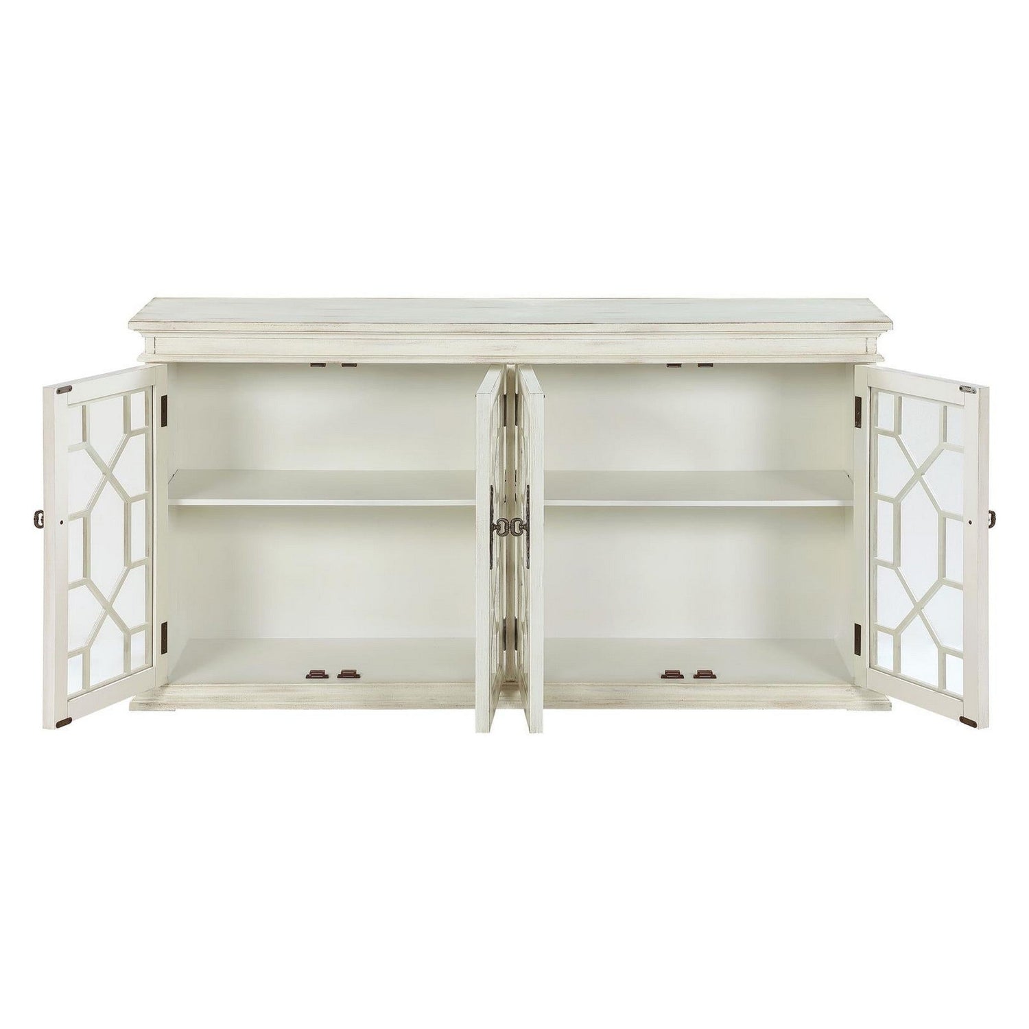 Kiara 4-door Accent Cabinet with Adjustable Shelves White 950859