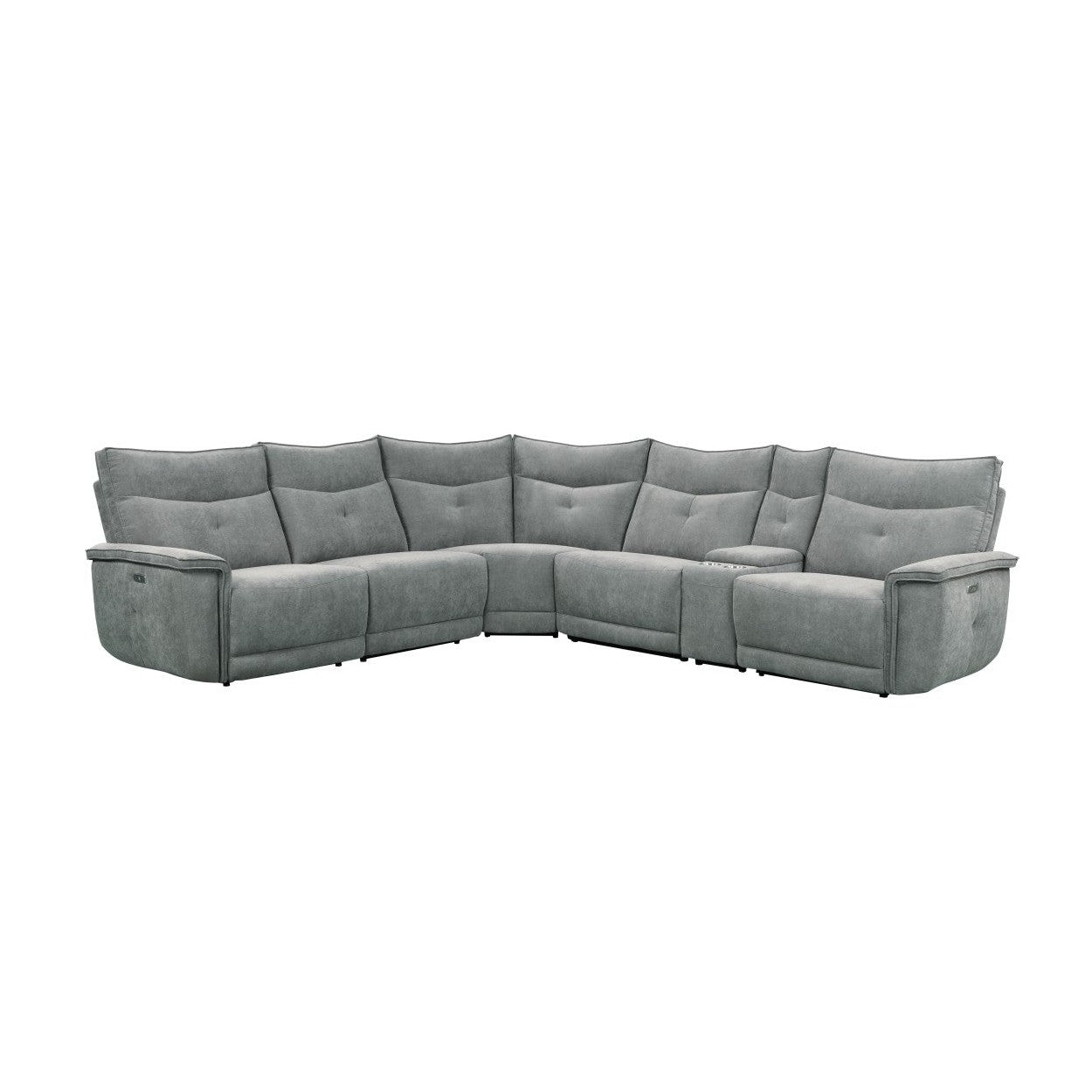 (6)6-Piece Modular Power Reclining Sectional with Power Headrest 9509DG*6LRRRPWH