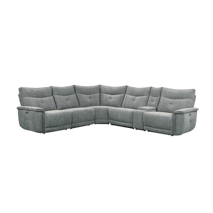 (6)6-Piece Modular Power Reclining Sectional with Power Headrest 9509DG*6LRRRPWH