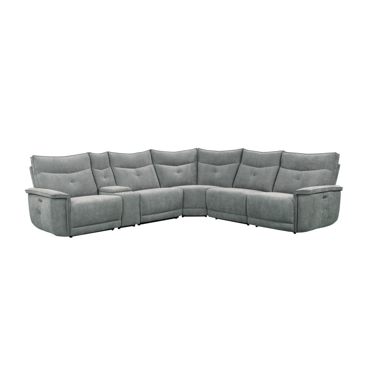 (6)6-Piece Modular Power Reclining Sectional with Power Headrest 9509DG*6LRRRPWH