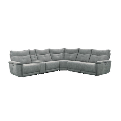 (6)6-Piece Modular Power Reclining Sectional with Power Headrest 9509DG*6LRRRPWH