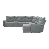 (6)6-Piece Modular Power Reclining Sectional with Power Headrest and Right Chaise 9509DG*6LRPWH5R