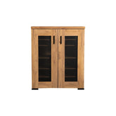 Bristol Metal Mesh Door Accent Cabinet Golden Oak 951107