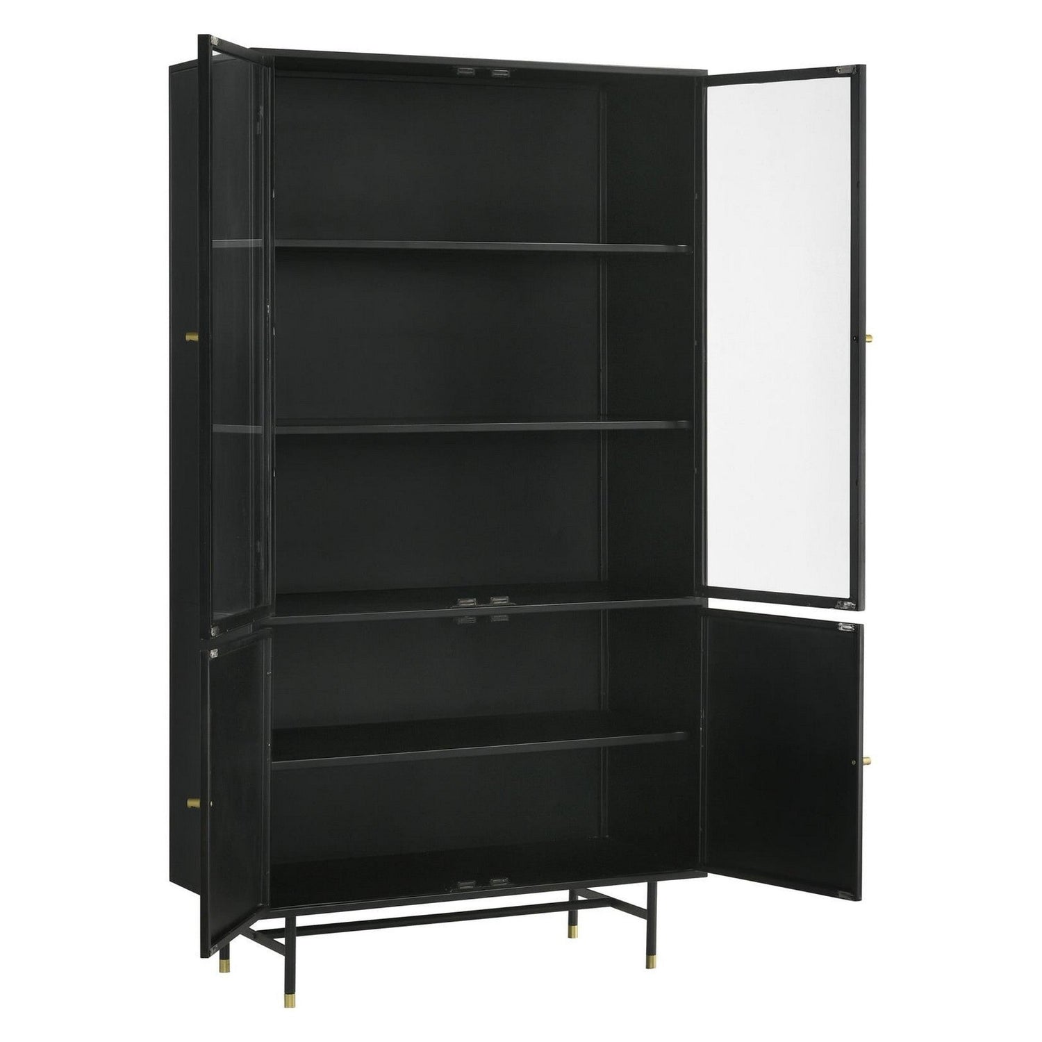 Santiago Rectangular 4-door Cabinet Matte Black 951134