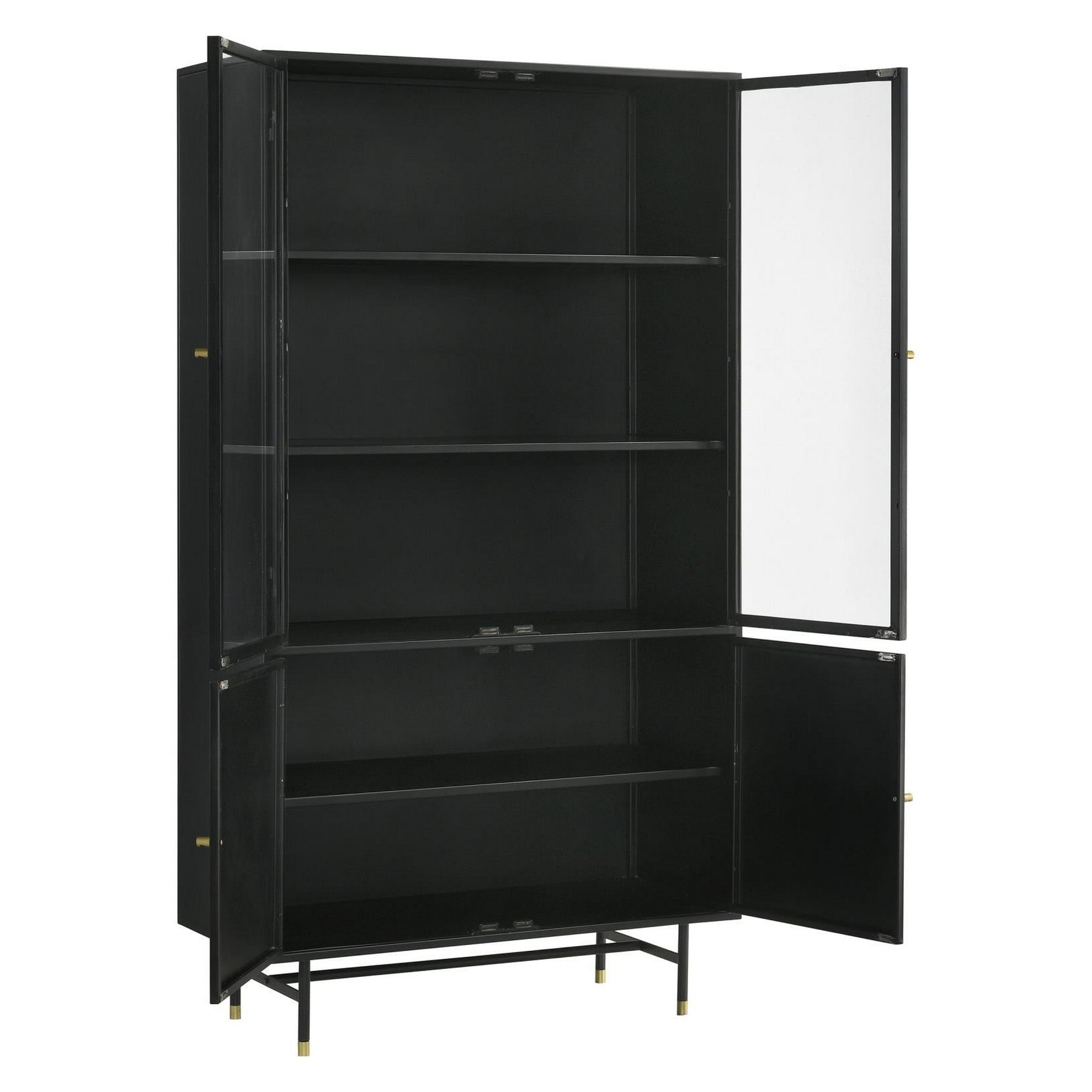 Santiago Rectangular 4-door Cabinet Matte Black 951134