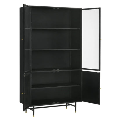 Santiago Rectangular 4-door Cabinet Matte Black 951134