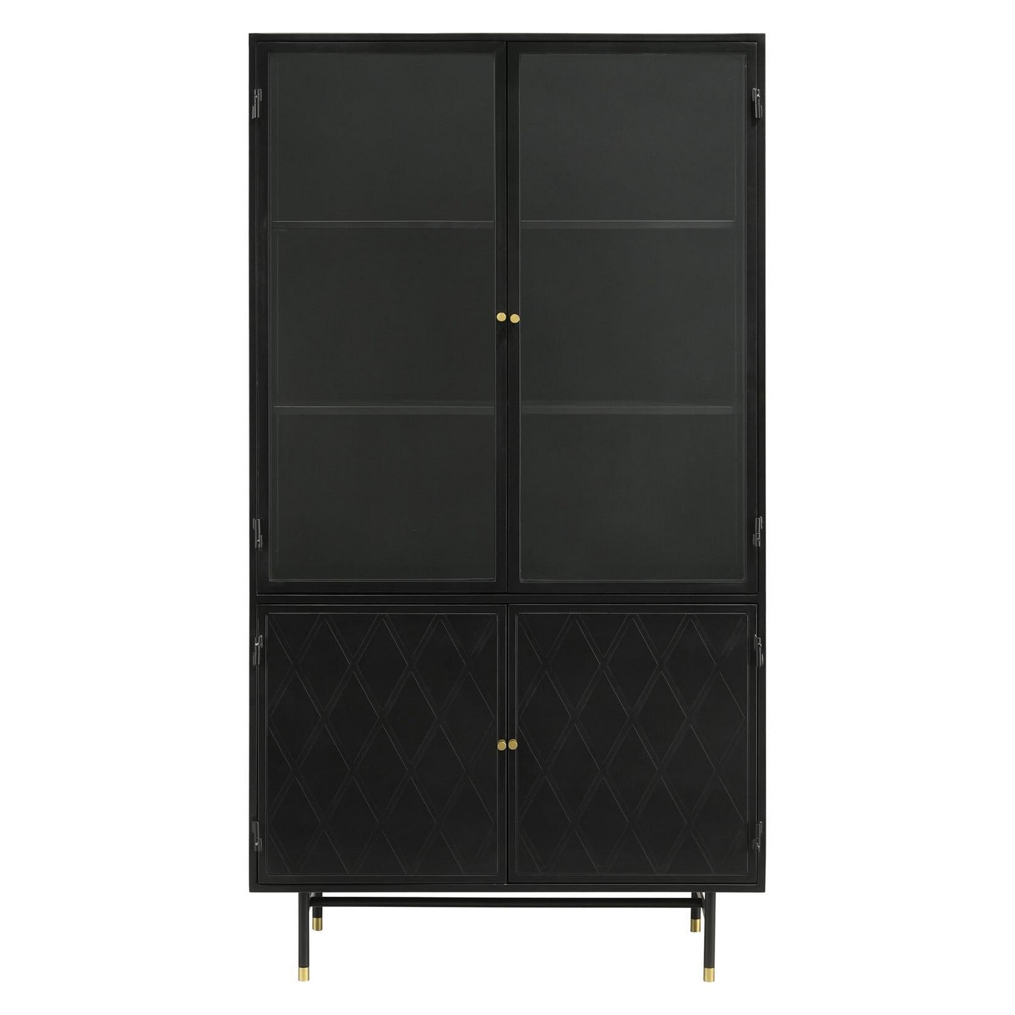 Santiago Rectangular 4-door Cabinet Matte Black 951134