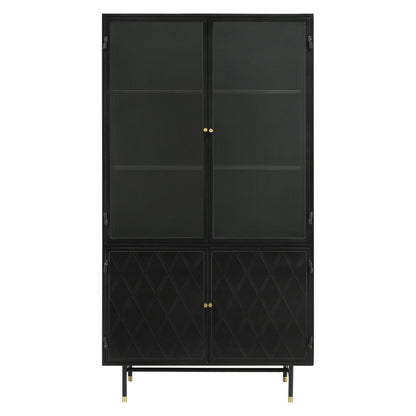 Santiago Rectangular 4-door Cabinet Matte Black 951134